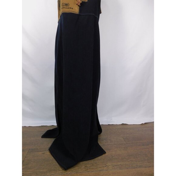 Vtg Nina Piccalino Patchwork Maxi M - Black Camel Leaf - Excellent - Picture 12 of 12